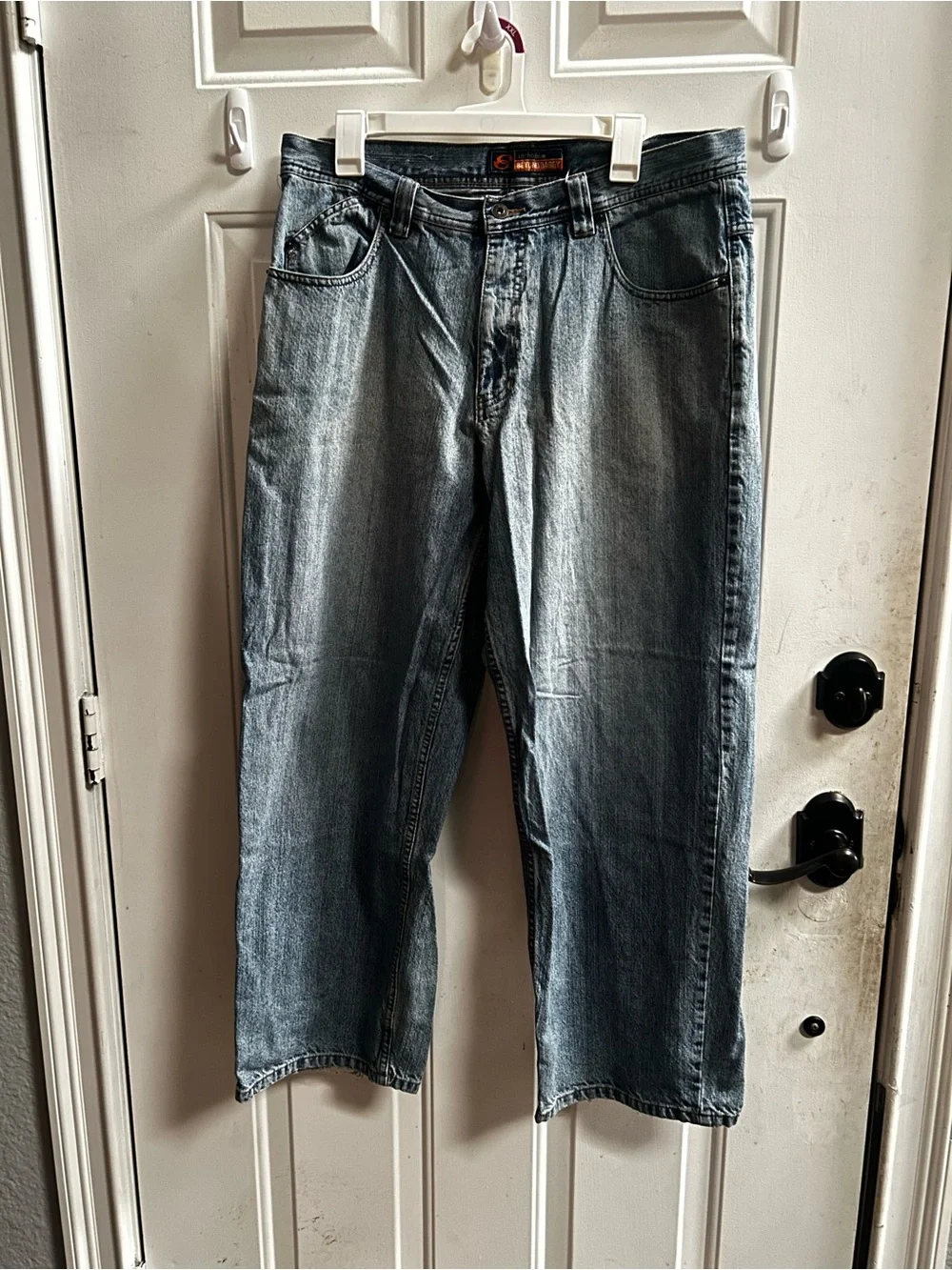 y2K anchor blue Men's Beyond Baggy Jeans in Light Blue Wash Sz 34 x 30